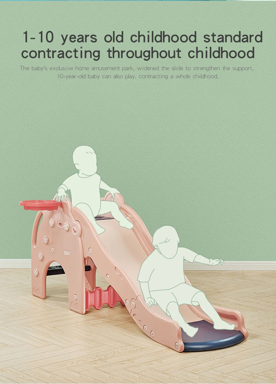 Home Use Kids Indoor Playground Slide Toddler Plastic Toy Slide for Sale