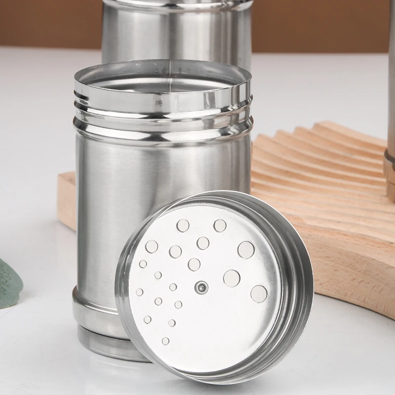 Convenient Design Kitchen Metal Pepper Can Stainless Seel Spice Jar