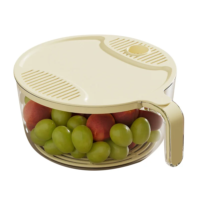 Handle Plastic Food Colander Set Rice Colander Drain Basket  With Kitchen Accessories For Cleaning Veggies And Fruits Rice