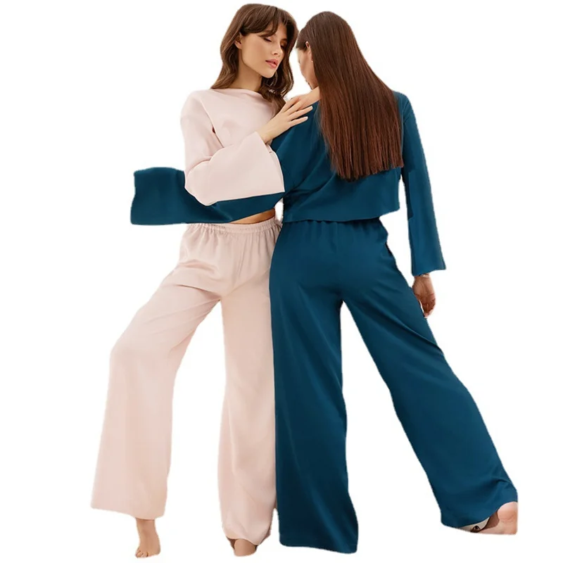 SP063 Wholesale Silk Robe Sleepwear Womens Lace Satin Pajamas comfortable and cool suit Pijama Home nightshirt