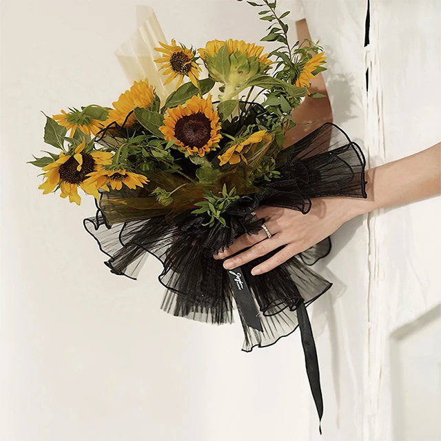 Wholesale floral bouquet wrap china packing solid colors korean style waterproof unique flowers wrapping paper packaging