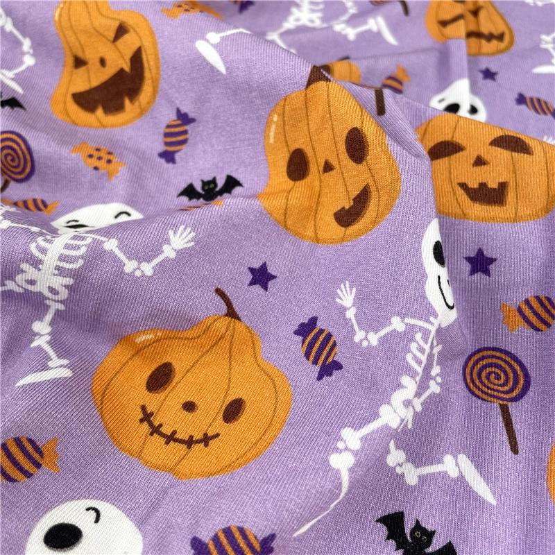 Customized cotton lycra fabric printing 95 cotton 5 lycra 220gsm 250gsm digital print bamboo lycra