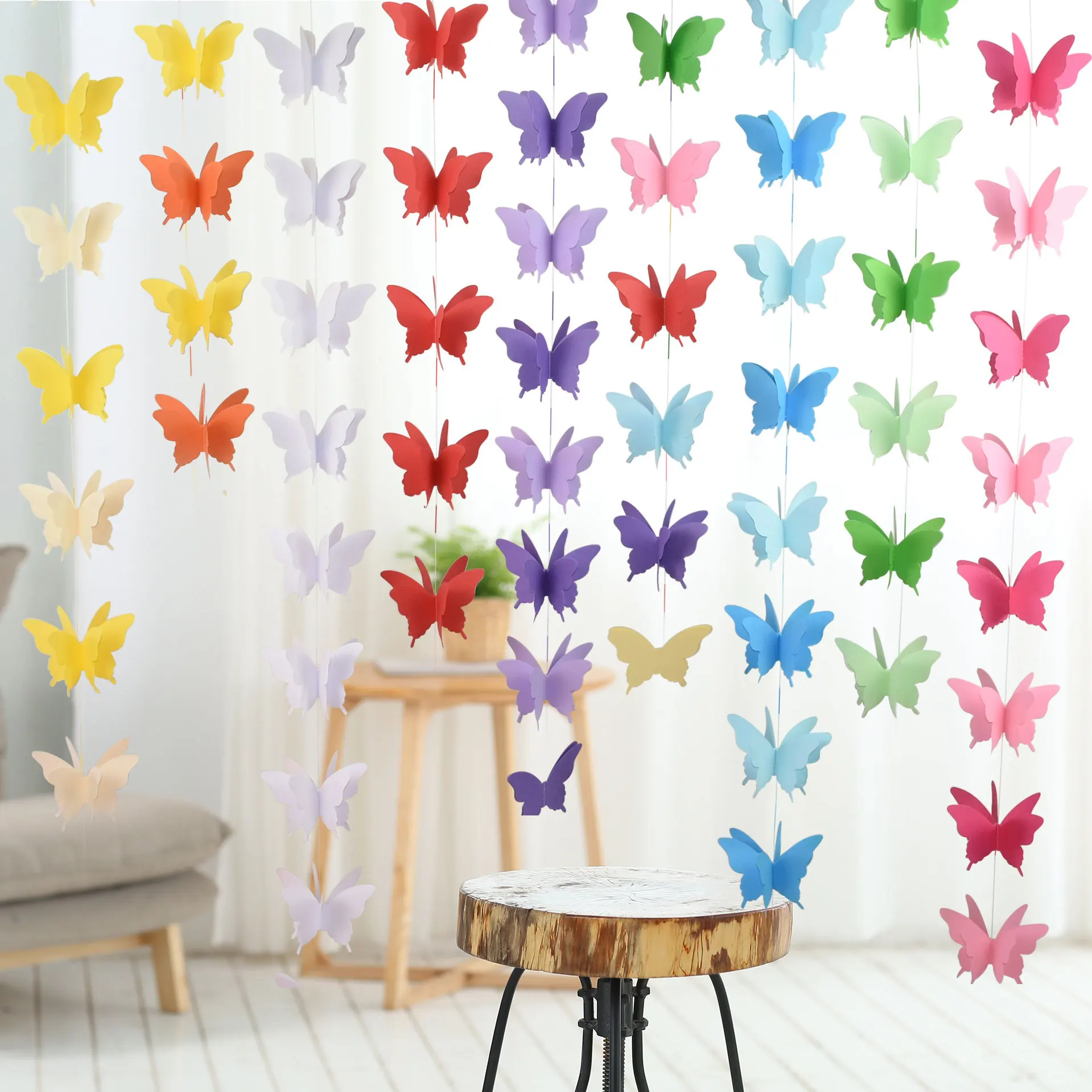3d Paper Butterfly Hang Indoor Outdoor Decoration Paper Quilling Kits Birthday Mothers Party Holiday Supplies