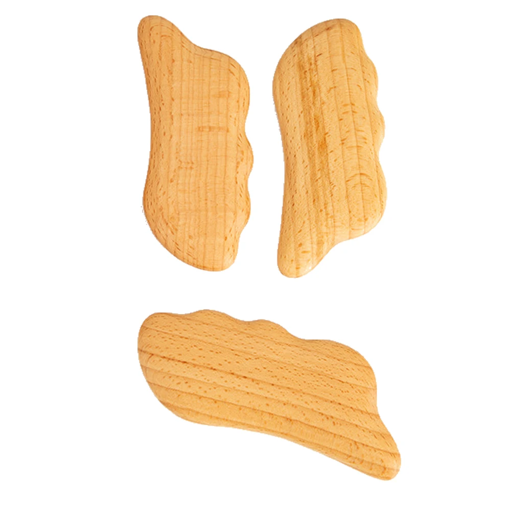 High Quality Wooden Guasha Tools Full Body Lymphatic Drainage Cellulite Massage Custom Logo Wooden Gua Sha Massager
