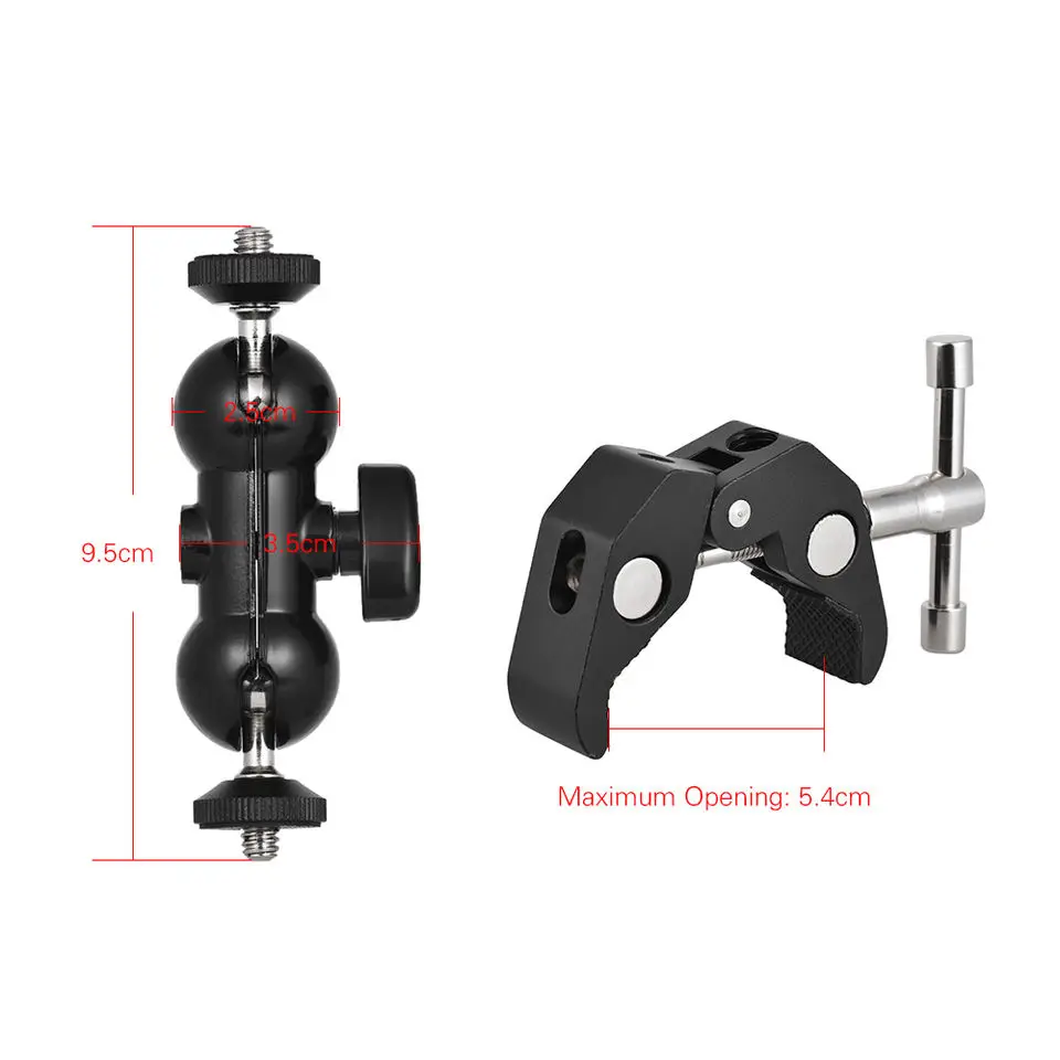 Multi -functional Super Clamp Variable Friction Magic Arm with Camera Bracket for mounting LED Light Camera DSLR.jpg