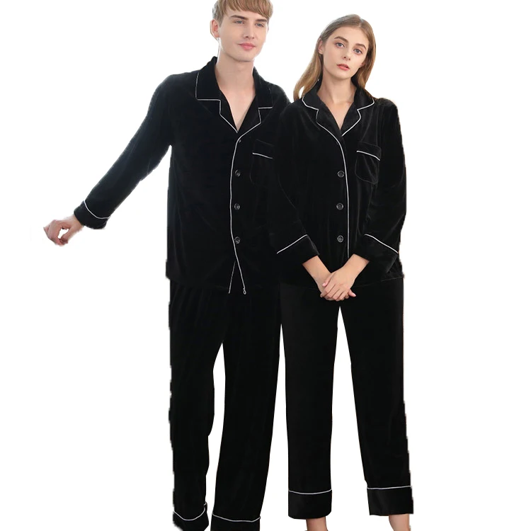Wholesale Cotton sleepwear Turkish Fleece Flannel Funny Couple christmas pajamas Sets