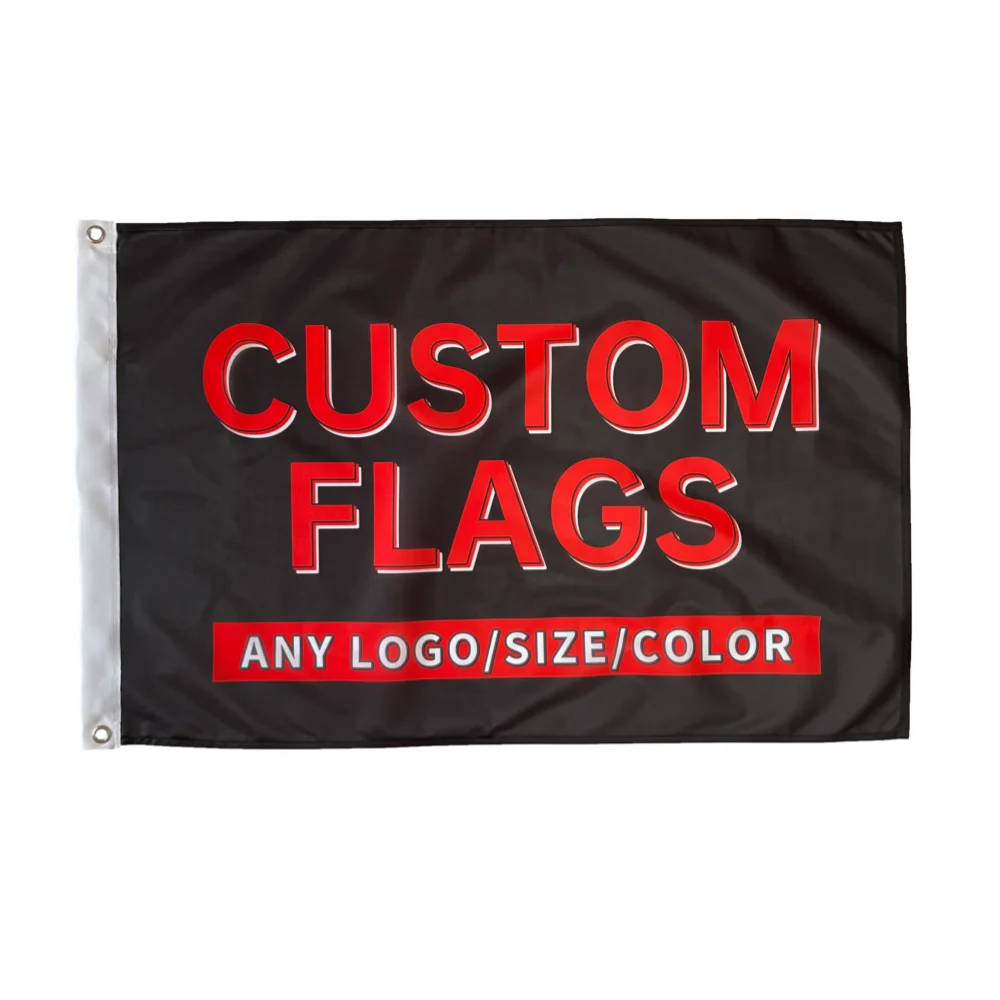 Professional Factory Wholesale Optional Size Digital Printing 3x5 ft Outdoor Advertising Flags Banner Custom Flag logo