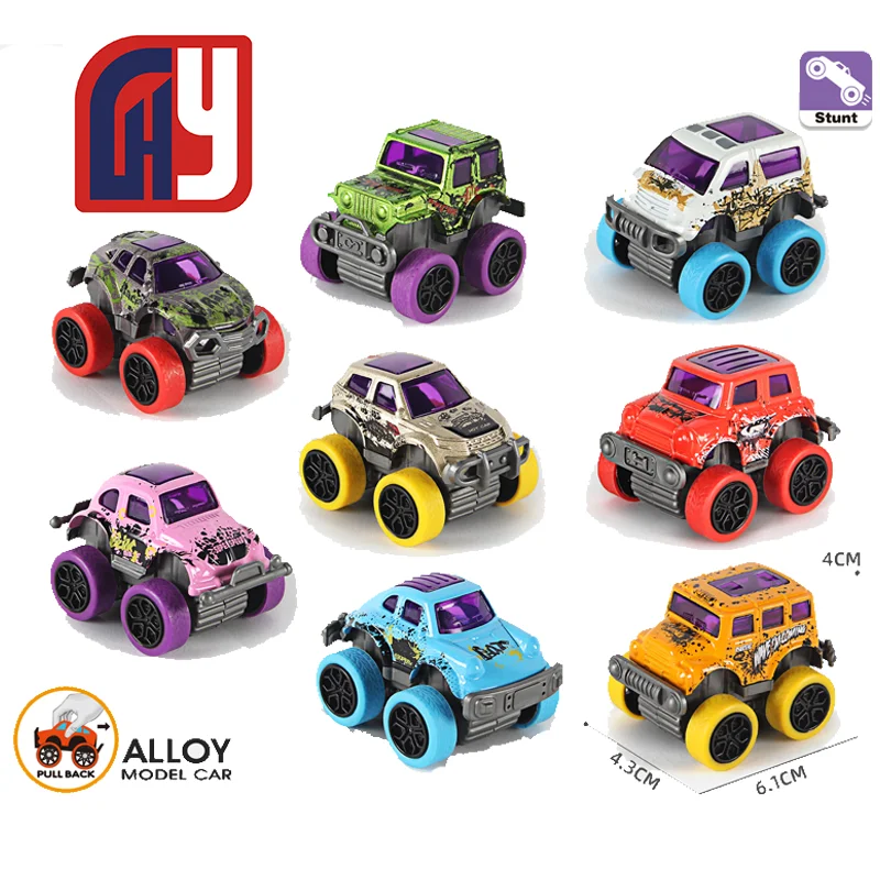 HY Alloy Pull Back Cars Diecast Toy Vehicles Trucks Mini Inertial Off-Road Vehicle toys kids cars