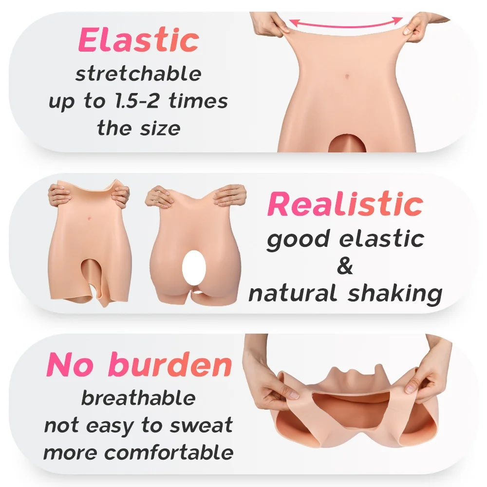 Tummy Slimming Silicone Sexy Fack Buttocks Enhancement Pants Big Butts and Hips Padded High Waisted Shapewear For Women