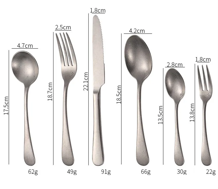 Harmony Luxury Hotel Wedding Flatware Long Flat Design Handle Spoon And Fork Set Stainless