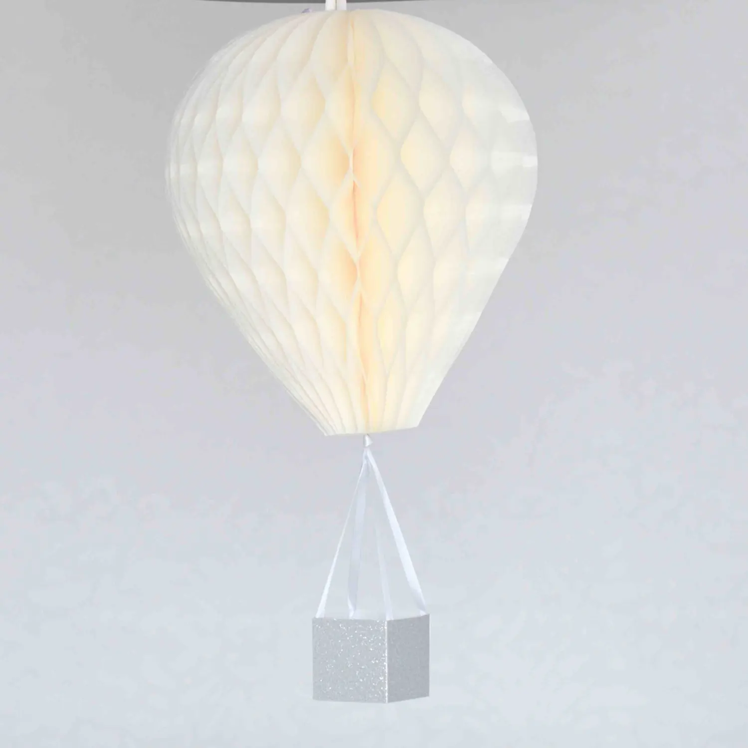 Hot Air Balloon Honeycomb Ball With Custom Paper Basket gift hot air balloon Honeycomb decor For Wedding Baby Shower Decoration