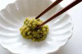 Condiment paste chilli sauce made from Yuzu peel, red chili peppers and salt