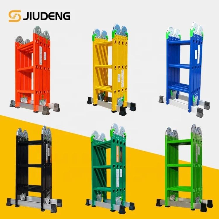 China Multi Functional Aluminum Folding Ladder For Home Use Supplier Sale Direct Escalera 4x2 4x3 4x4 4x5 4x6 Step