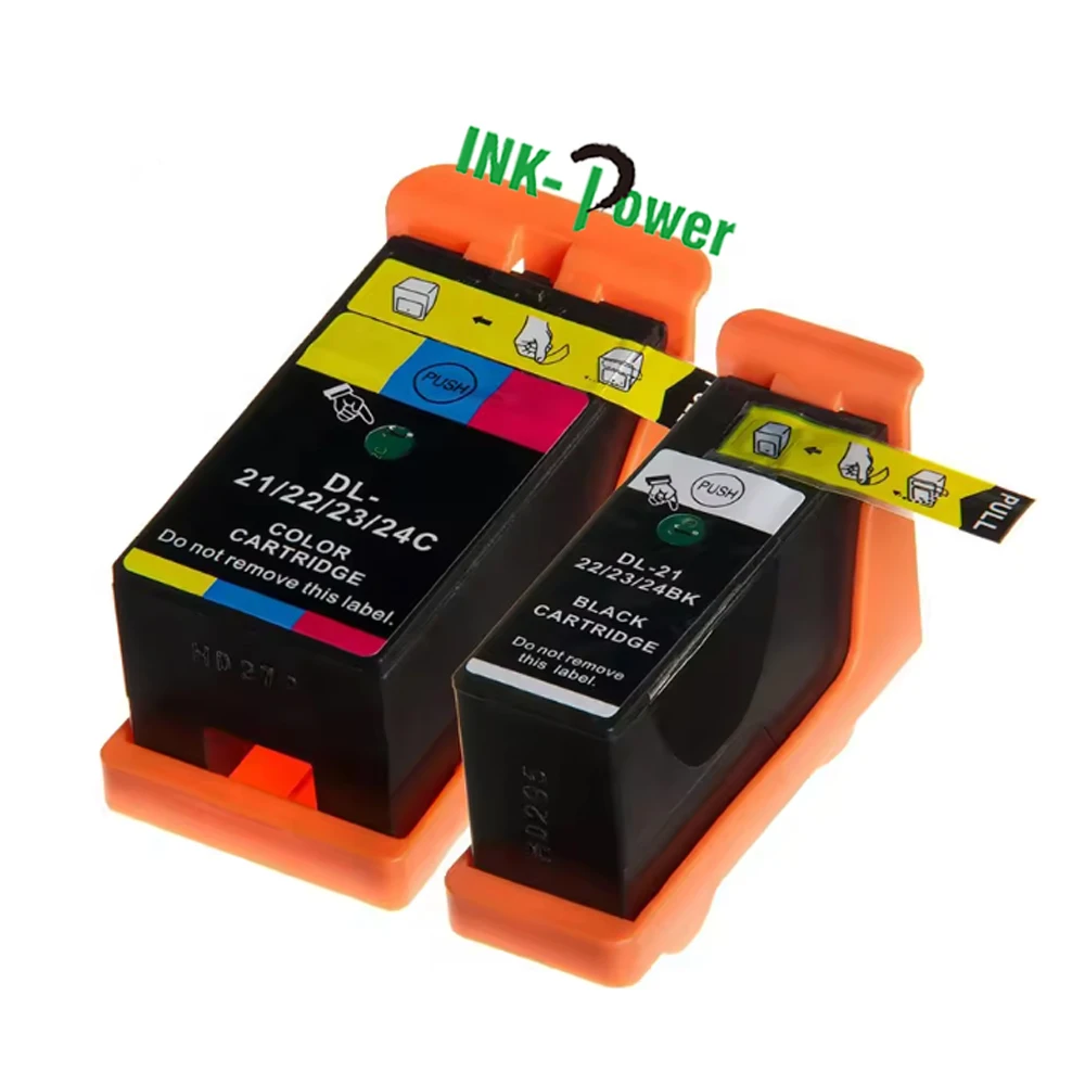 INK-POWER 21 22 23 24 Premium Color Compatible Inkjet Ink Cartridge for Dell V313W V515W P513W Printer