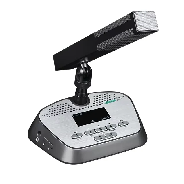 Noise Cancelling Touch Screen Tube Desktop Network Conference Chairman Delegate Mic with Voting Function