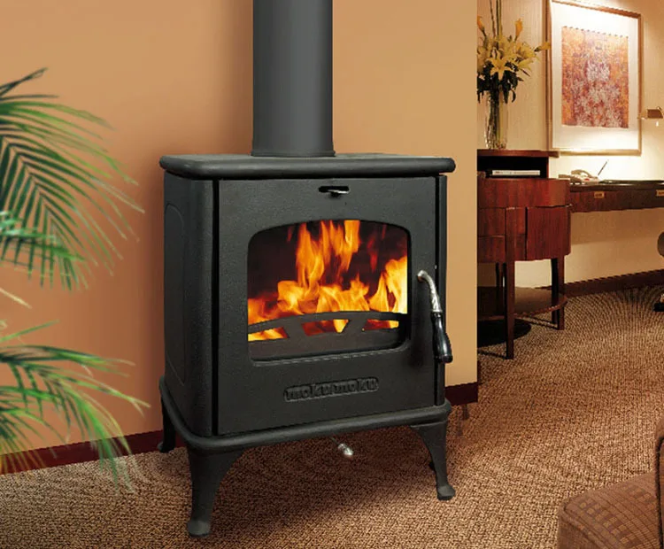 Высококачественная домашняя чугунная плита отдельно стоящая черная деревянная горелка Роскошный Камин