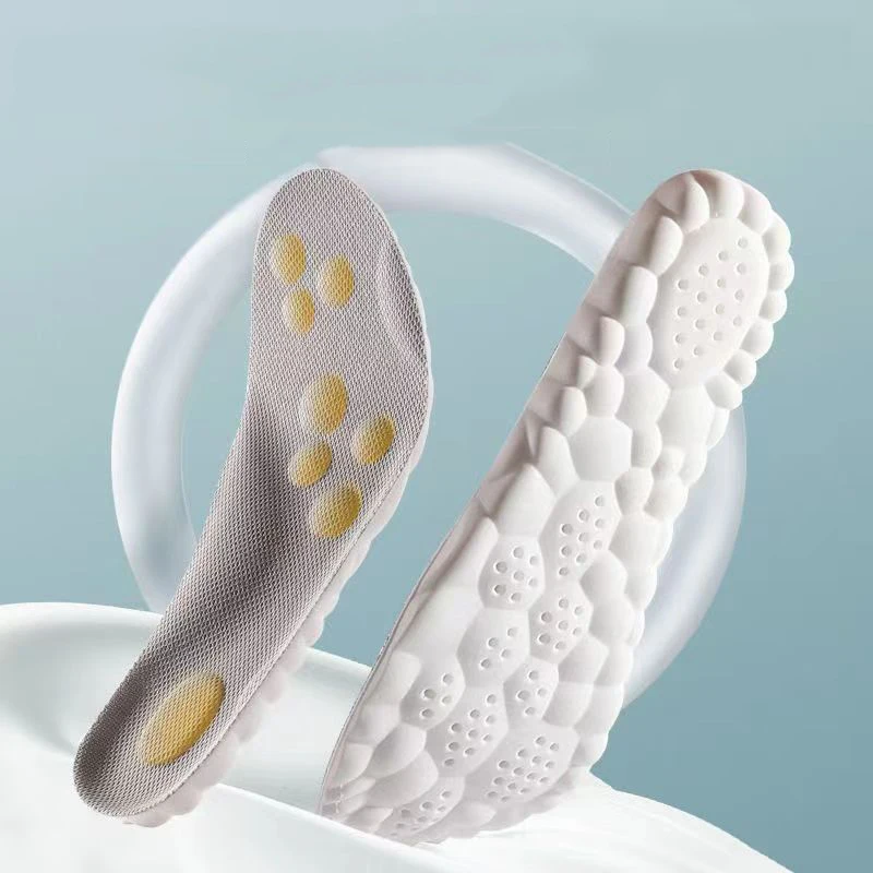 4D Sports Shoes Insoles Super Soft Running Insole for Feet Shock Absorption Baskets Shoe Sole Arch Support Orthopedic Inserts