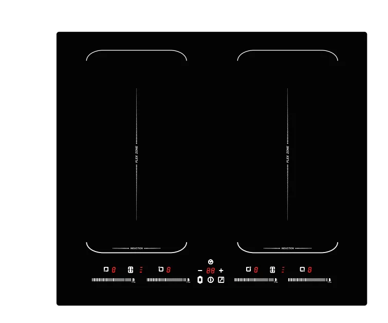 7000W China Built In Hob Suppliers Child Lock Ceramic Glass Touch Panel 3 Burner Induction Infrared Cooker with freezone