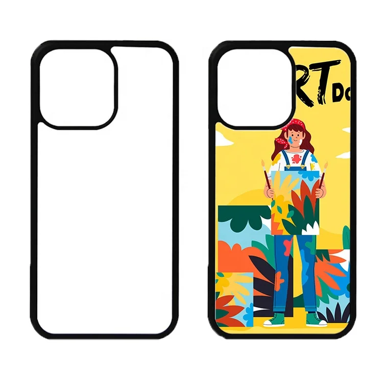 Hot-selling Sublimation TPU+PC Phone Case with Metal Insert 2D Sublimation Mobile Phone Case for iPhone 13