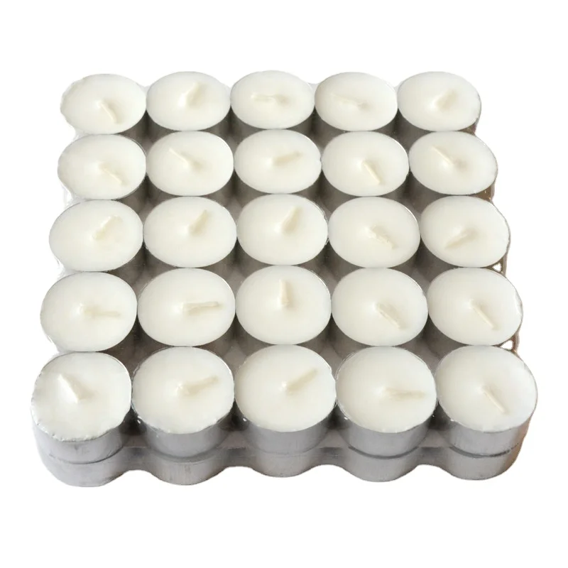 paraffin candle wax dubai custom logo Cheap Price Custom Private Label White Paraffin Tealight Candles