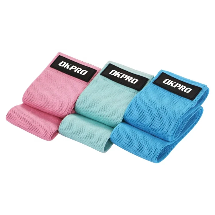OKPRO Colourful Elastic Fitness Exercise Fabric Resistance Hip Circle Bands