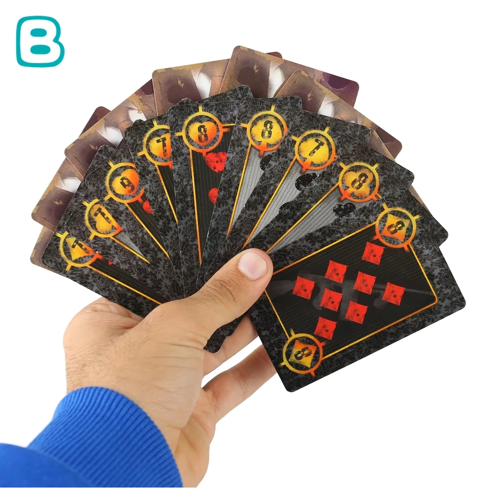 Custom Manufacturer Card Game Playing Poker Cards Plastic PVC Waterproof Durable Custom Printing For Adult with Box