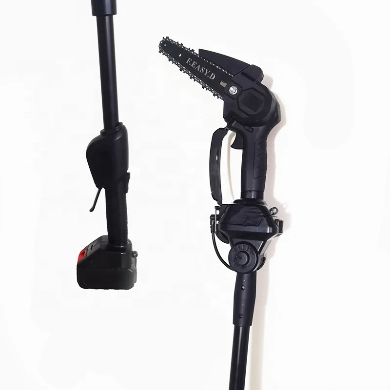 21V 6in Electric Cordless Pole tree cutting machine Hand Held Chain Saw Garden Pruning Saw Battery Color Box DIY Total Electric