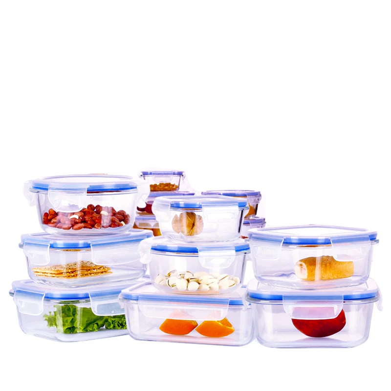 Best Price Food Container Microwave Takeaway Storage Airtight Glass Lunch Box With Compartments