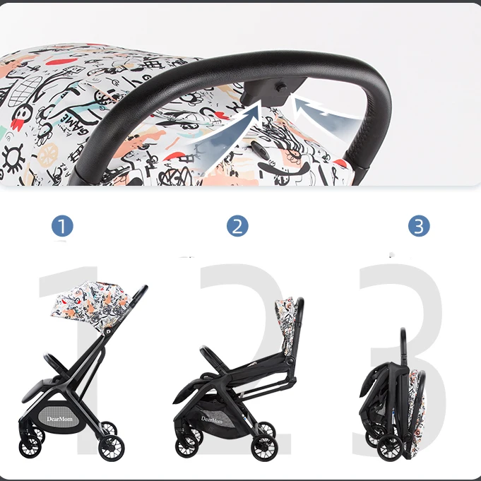 stepless adjustment of the backrest foldable pocket Umbrella Stroller for Airplane