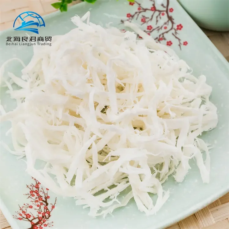 Wholesale nutritious delicious handmade white dried shredded squid seafood snack calamari(squid)