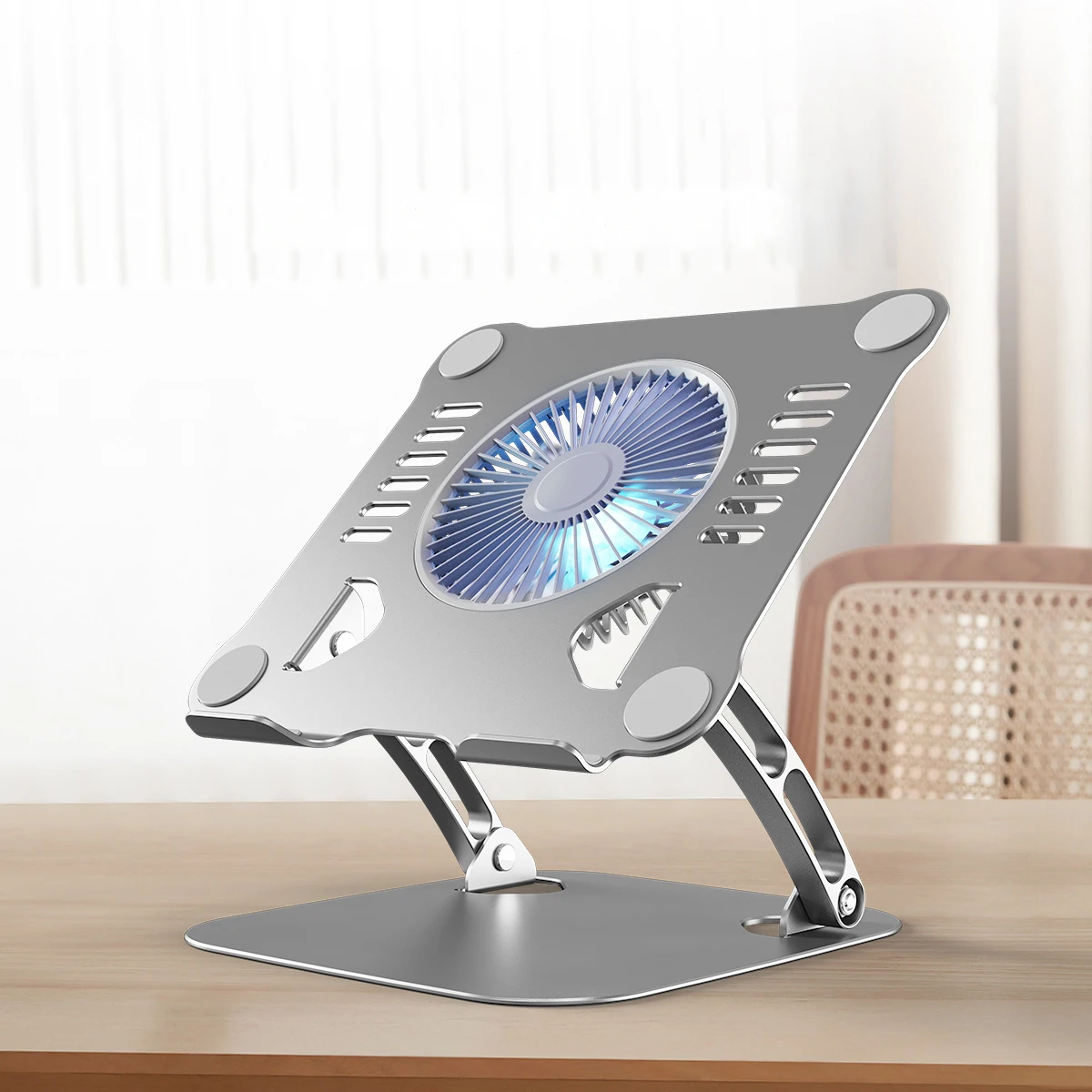 Factory Supply Metal Foldable Tablet PC Holder Free Standing Flexible Desktop Custom Vertical Portable Adjustable Laptop Stand