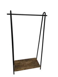 Деревянная вешалка для одежды натурального цвета, стеллаж для гостиной