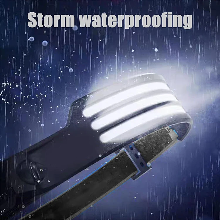 Rechargeable 230° 3 COB LED Wide Beam Headlamp with Motion Sensor