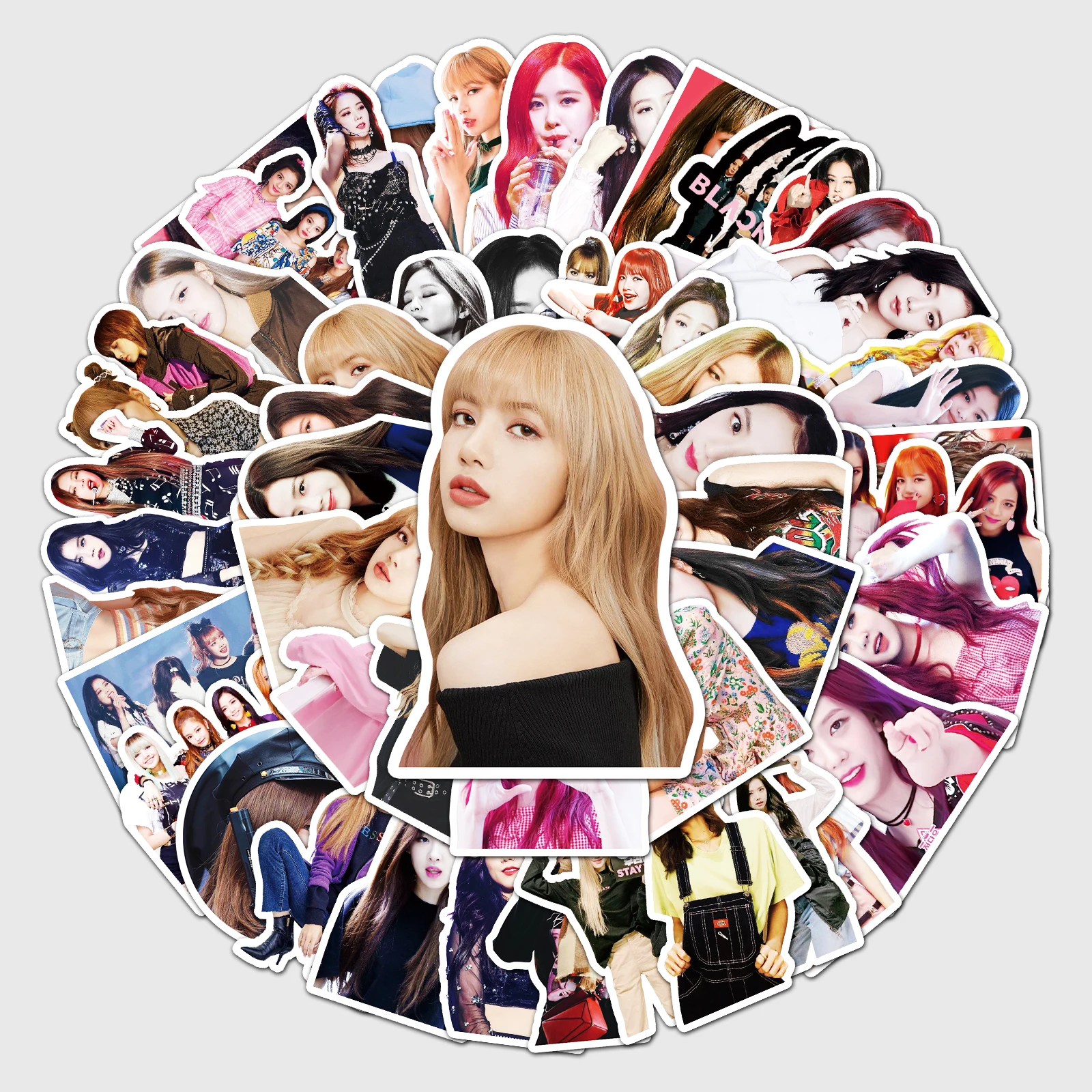 52Pcs Korean Girls Groups BLACKPINK Decorative Stickers For Kids Suitcase Laptop Bike Guitar Bottle Skateboard Vinyl PVC Decals