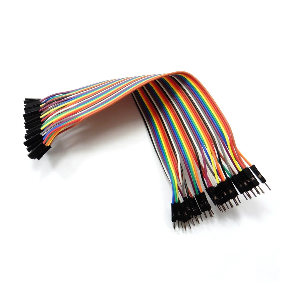 Dupont Rainbow Cable Assembly 10cm 40 pin Jumper Wire Female to Female Male Arduino Dupont Line