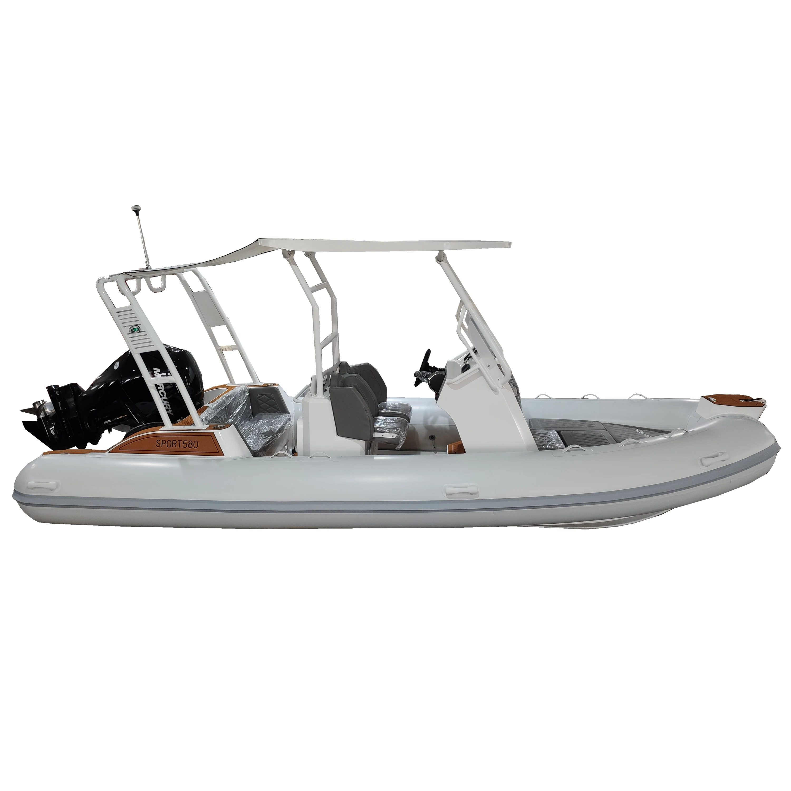 Germany 19ft Rhib 580 высокоскоростное алюминиевое ребро Hypalon/ПВХ надувная лодка для семейного использования рыбалки с топом