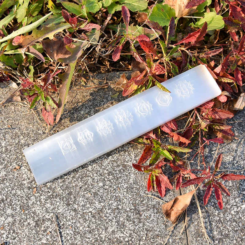 High Quality Feng Shui Crafts Crystal Slice Seven Chakra Slab Selenite Plate