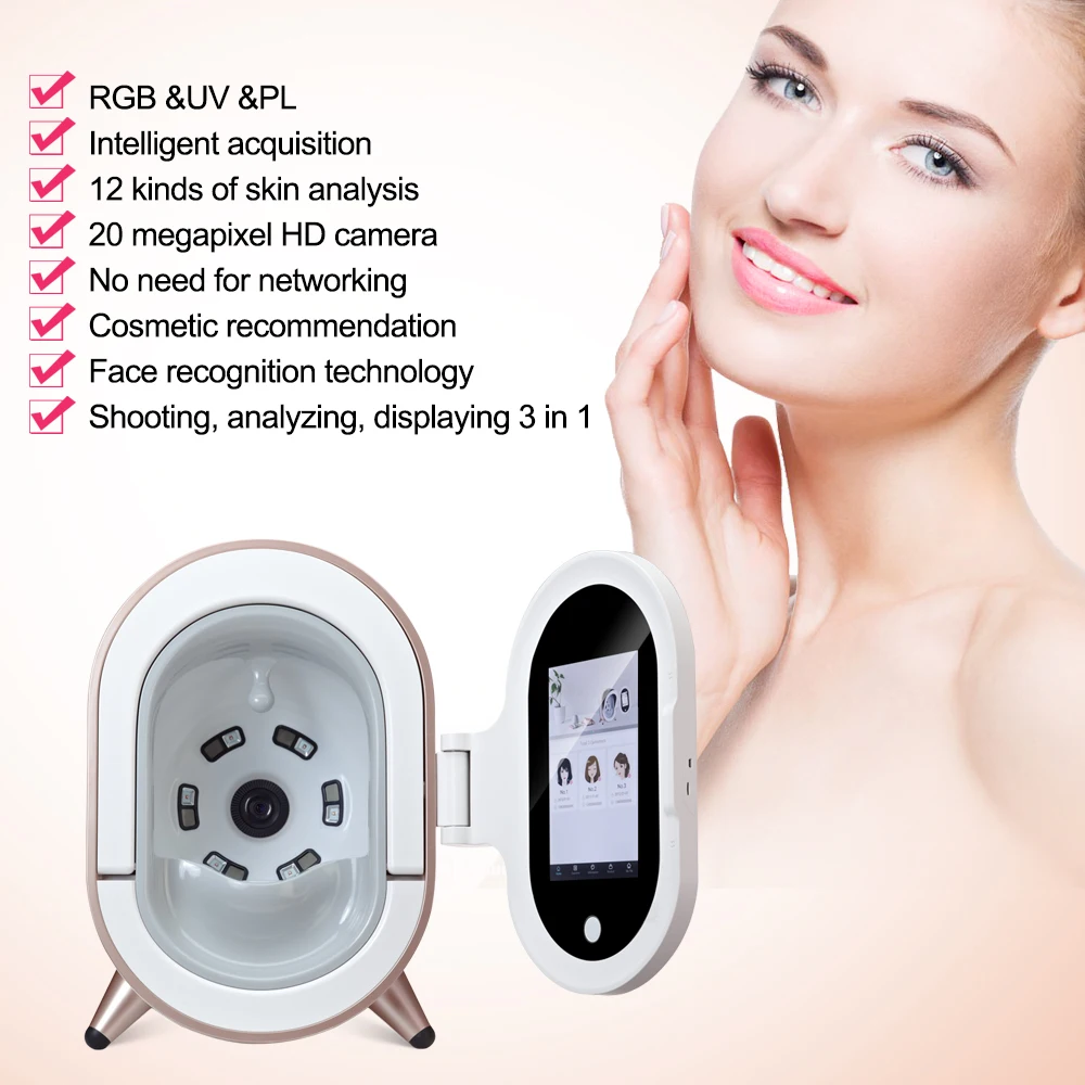 In stock 3d AI face facial skin analyzer skin analysis machine 3d skin analyzer with factory price