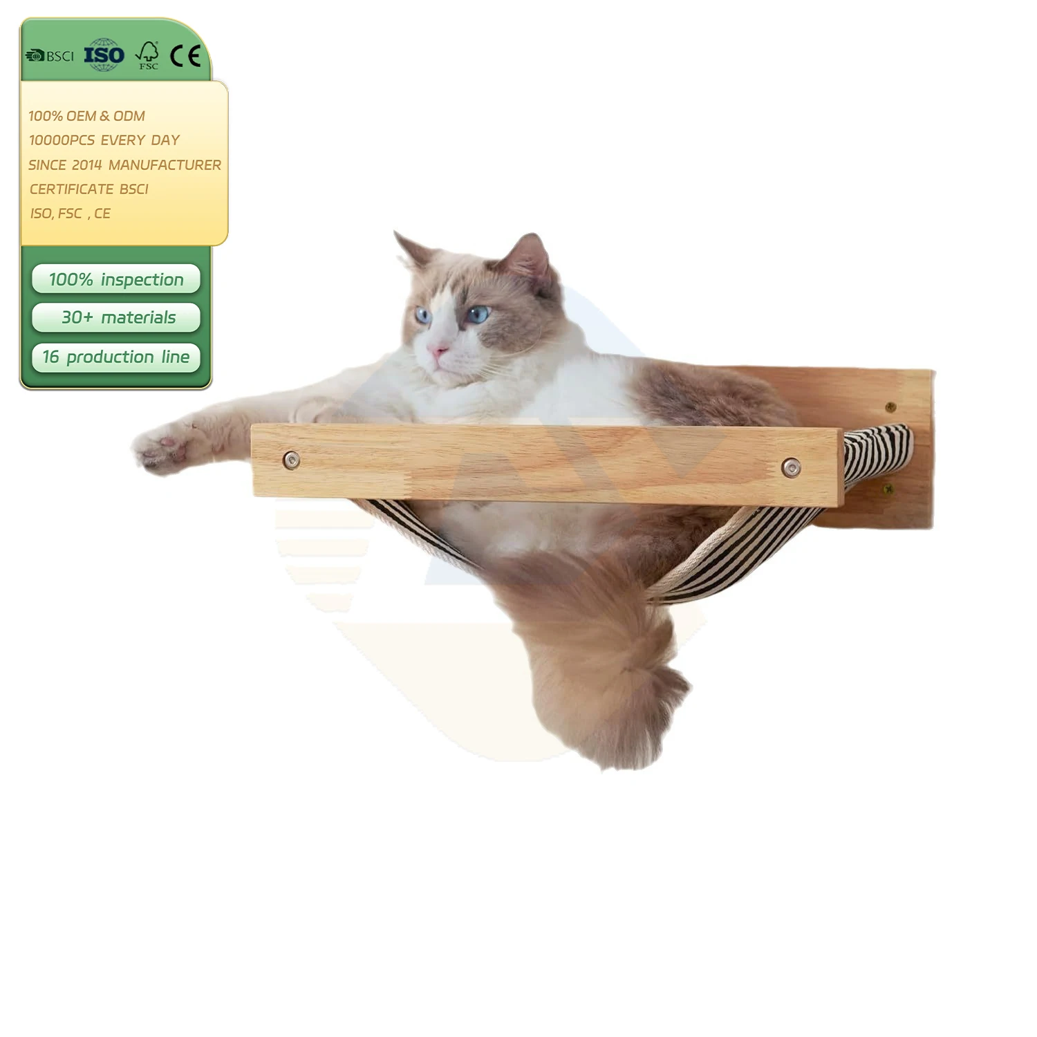 Modern Solid Wood Cat House New Design Wall Mounted Cat Shelf Furniture