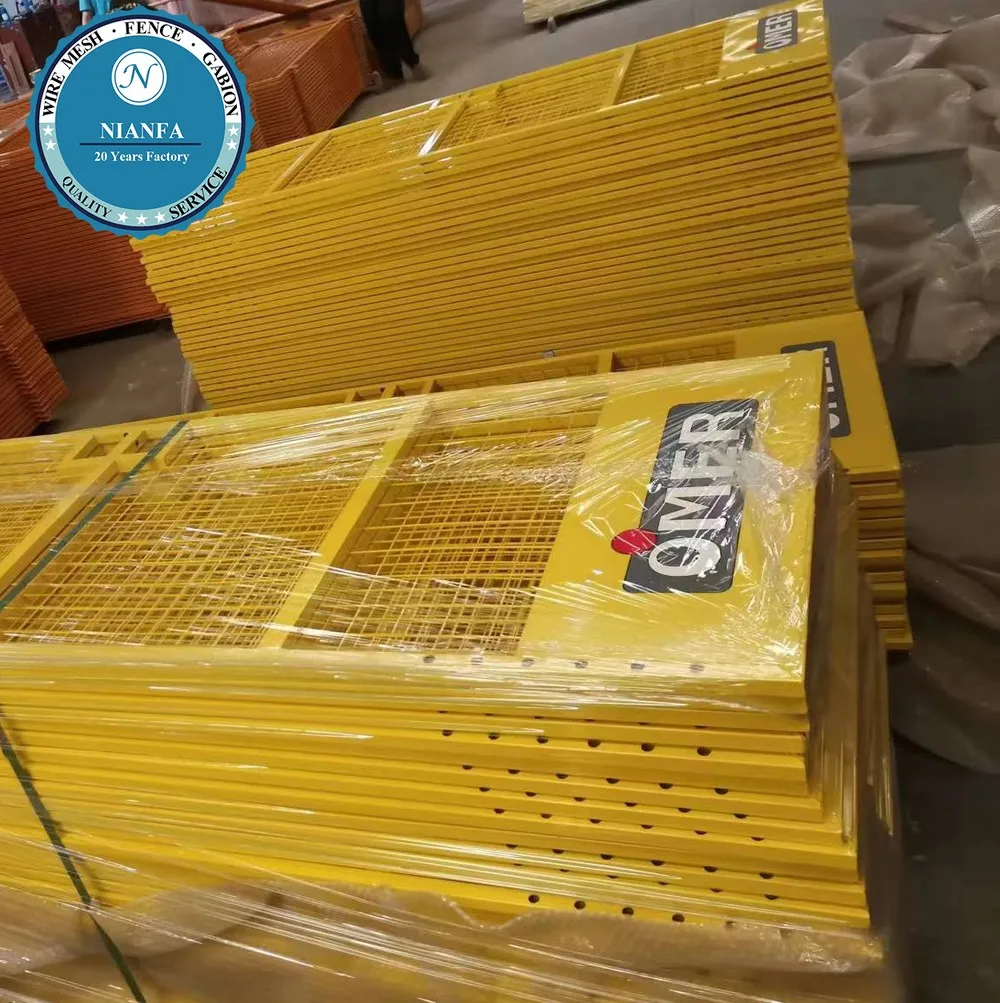 Construction and Industry Temporary Elevators Door Wing Powder Coated Metal Fencing Gate