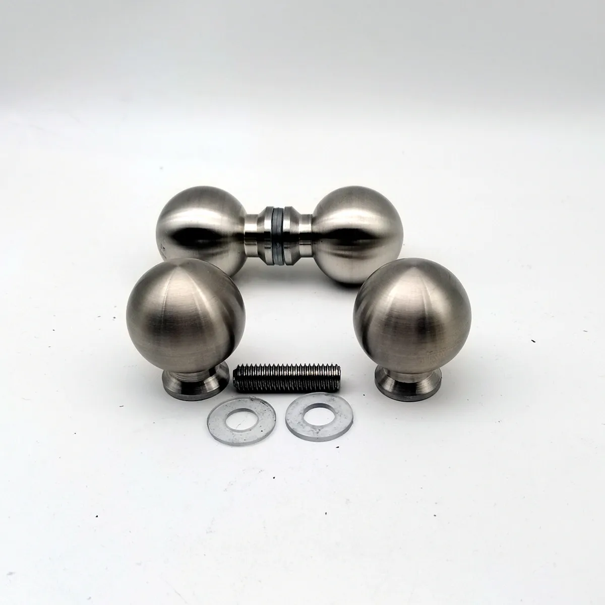 Factory Directly Stainless Steel 304 Solid  Round Ball Luxury Door Knob Set Handle with Satin Finished Diameter 25mm
