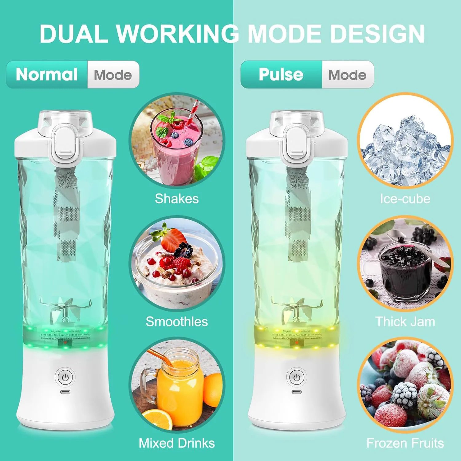 Fresh juice mixer electric wireless mini portable shaker juicer blender machine