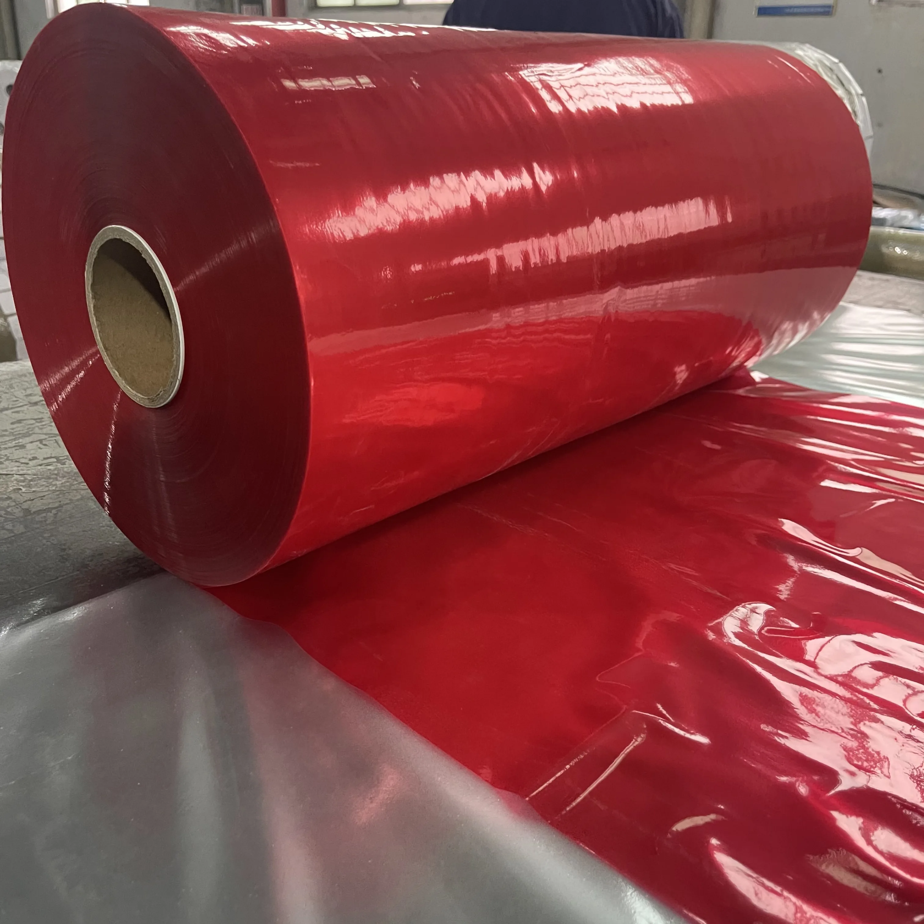 High quality red color transparent protection pvc film