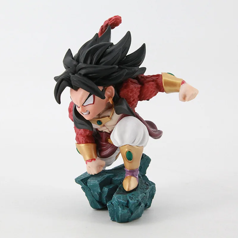 Hot Sale Dragons Ball Saiyans Super Four Kneeling Broly Figure Box Battle Form Doll Model Tabletop Ornament