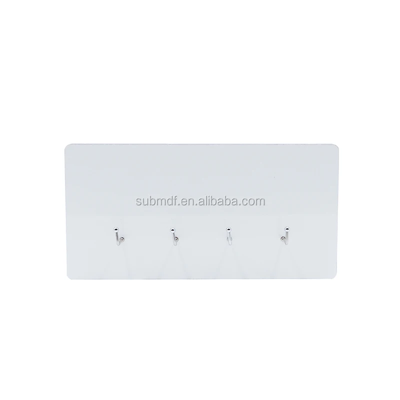 4 hooks sublimation MDF wood key Clothes hanger for printing