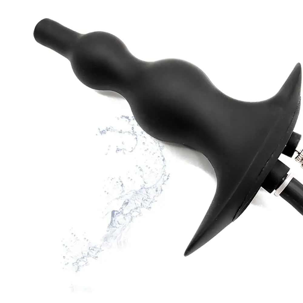 Detachable Needle Large Silicone anel Adjustable Expansion bitt plugs enema Anal Buttplug inflatable but plug