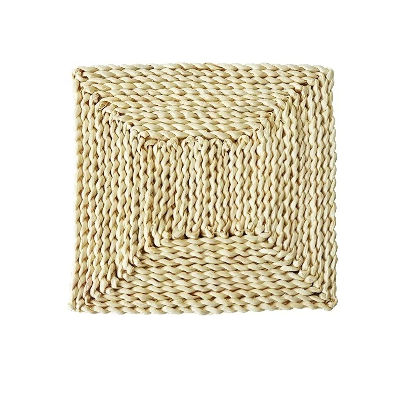 corn husk handmade mat, place mat  potholder,  kitchen coaster pad,