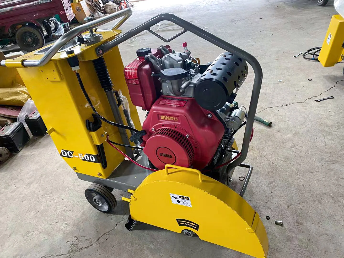 180mm depth asphalt road concrete cutter saw machine gasoline road cutting diesel engine concrete cutter