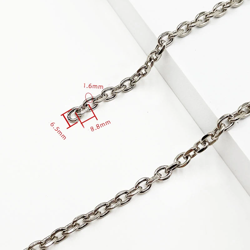 High Quality gold silver bronze black Custom O Shape Iron Bag Chain Metal Shoulder Strap Key Chain for Handbags