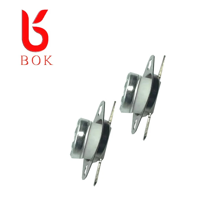 Bimetal thermostat KSD301 90c normally closed 10A ceramic flat foot movable ring thermal protector thermal temperature switch